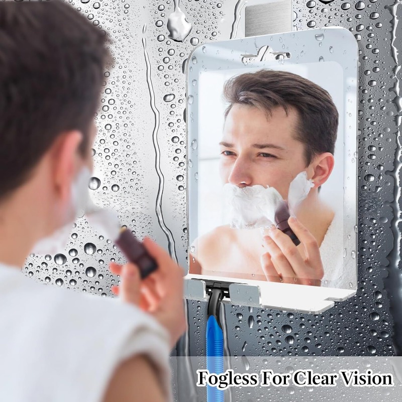 Shaving Mirror Suction - 30x20CM Big Size Acrylic Anti Fog