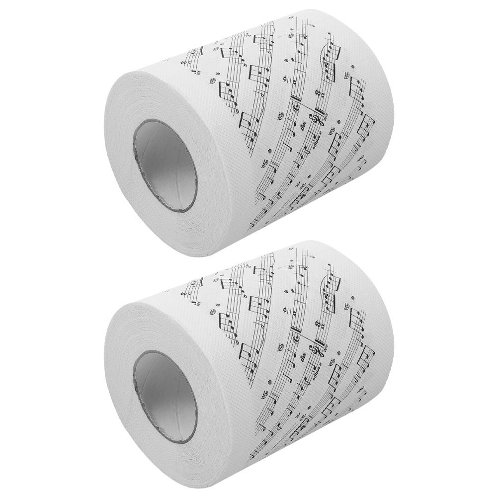 Home Bathroom Toilet - 2 Rolls Musical Note Toilet Paper