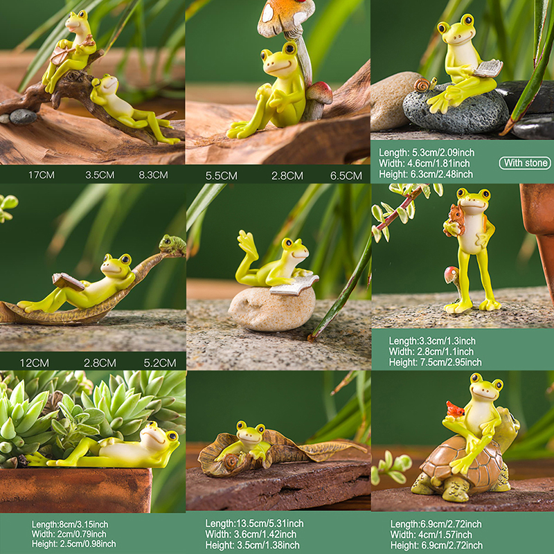 Bathroom Home Improvement - Resin Funny Frog Figurines For Interior
