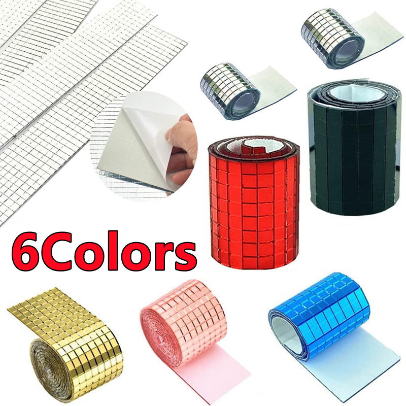 Bathroom Home Improvement - Self-Adhesive Real Glass Craft Mini Square