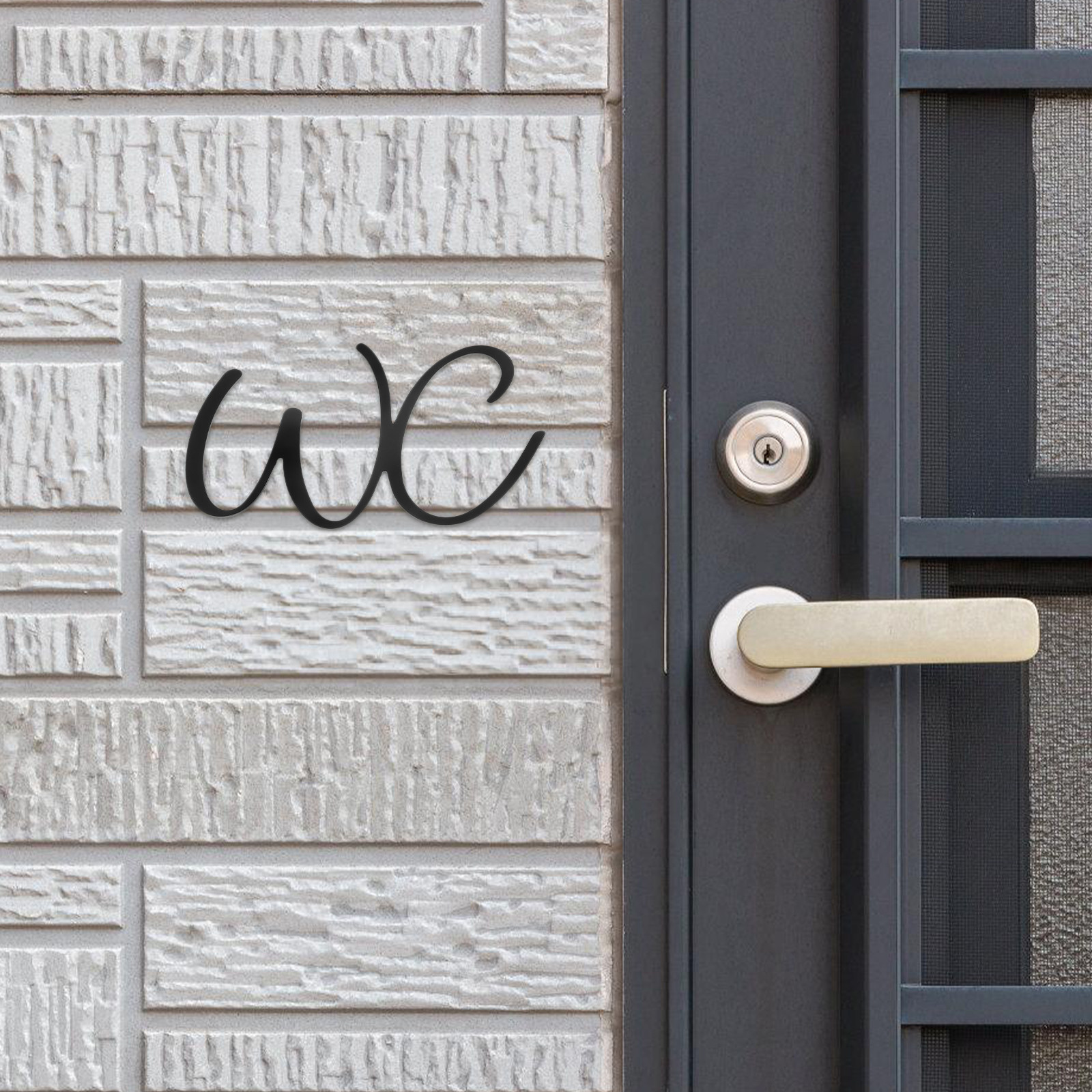Home Bathroom Toilet - Bathroom Sign Toilet Door Iron Material