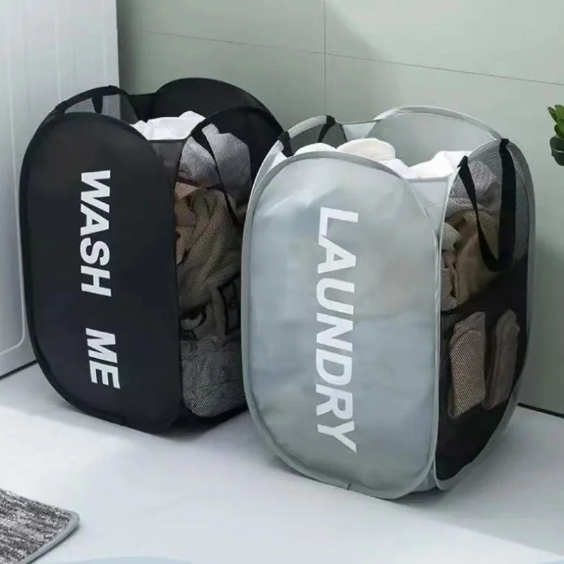 Home Goods Bathroom Storage - Durable Folding Simple Laundry Basket Largewashable