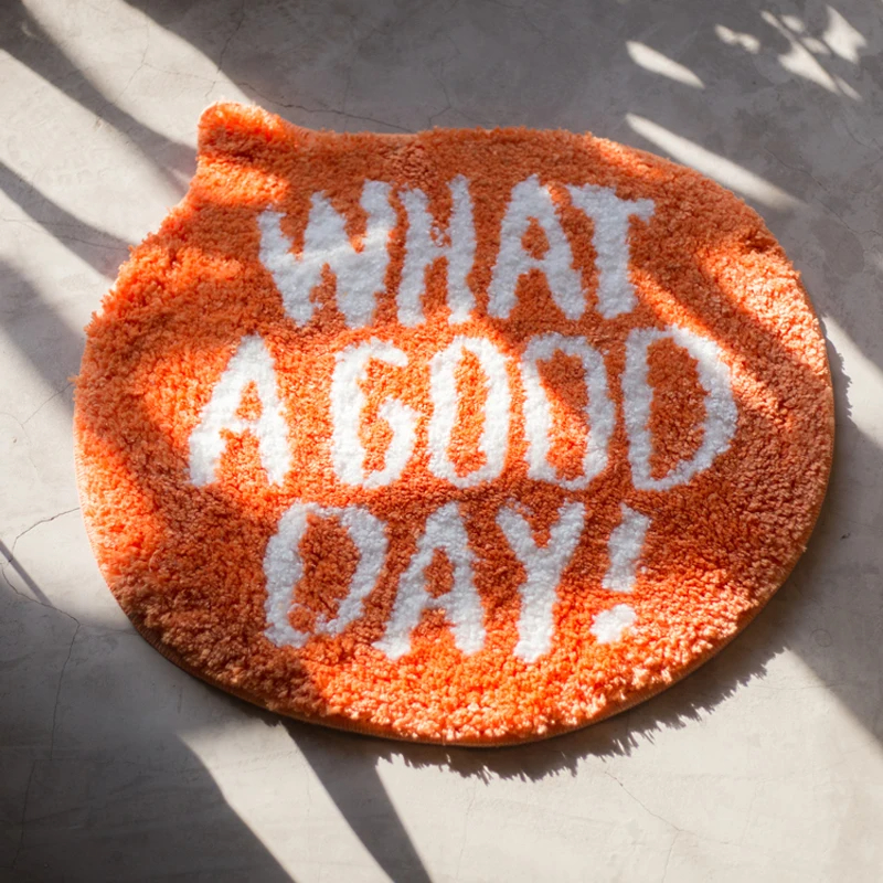 Orange Flocking Floor Rug What - Home Goods Bathroom Rugs review and price