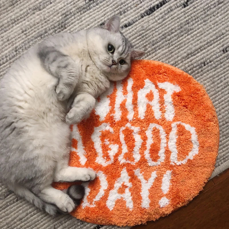 Orange Flocking Floor Rug What - Home Goods Bathroom Rugs review and price