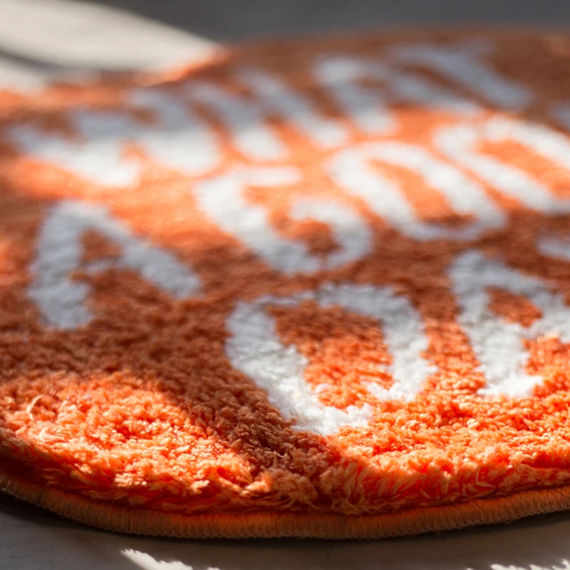 Orange Flocking Floor Rug What - Home Goods Bathroom Rugs review and price