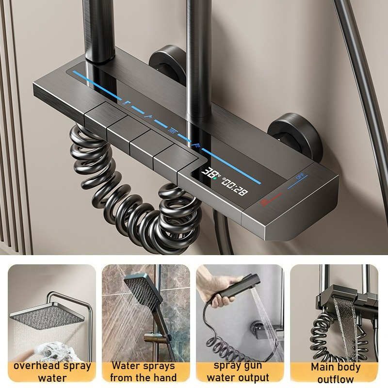 LED Digital Display Shower Set - Bathroom Home Improvement review and price