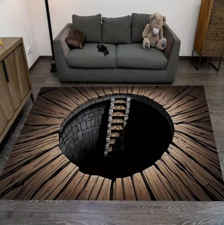 3D Carpet Illusion Design with - Home Goods Bathroom Mats review and price