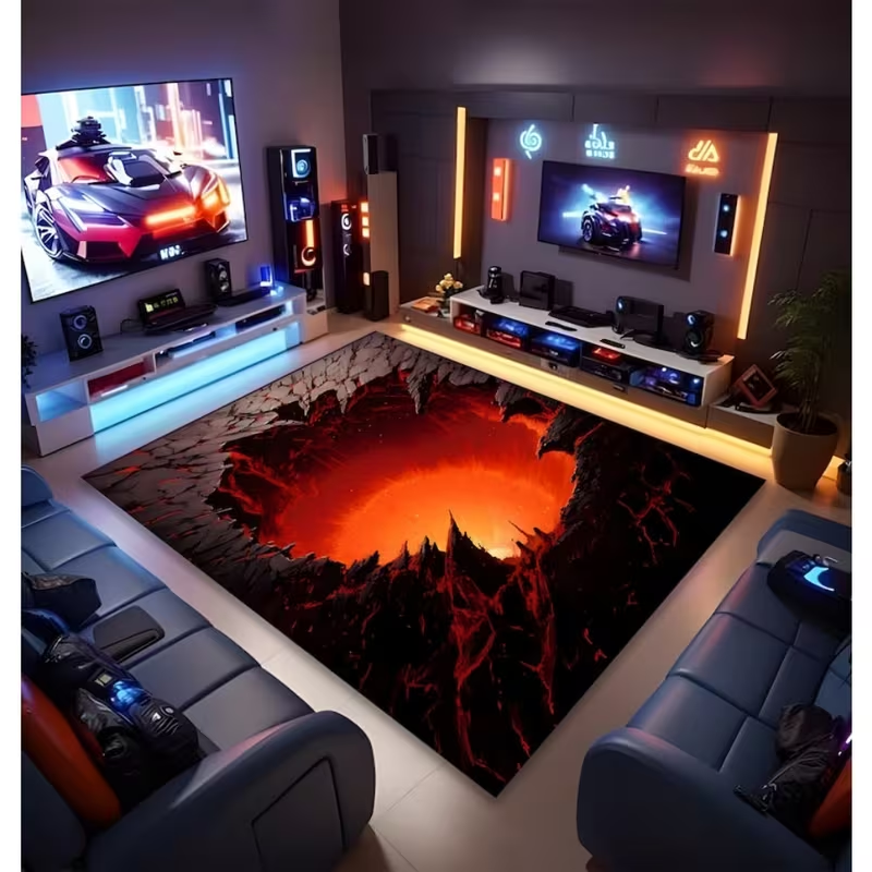 3D Carpet Illusion Design with - Home Goods Bathroom Mats review and price