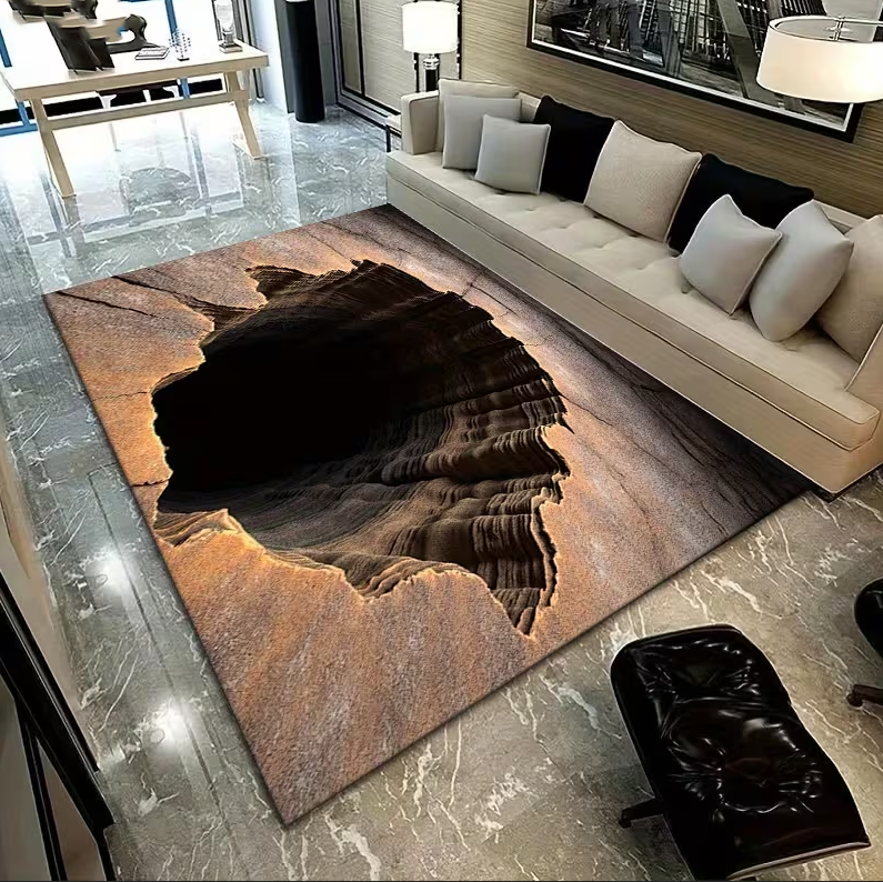 3D Carpet Illusion Design with - Home Goods Bathroom Mats review and price