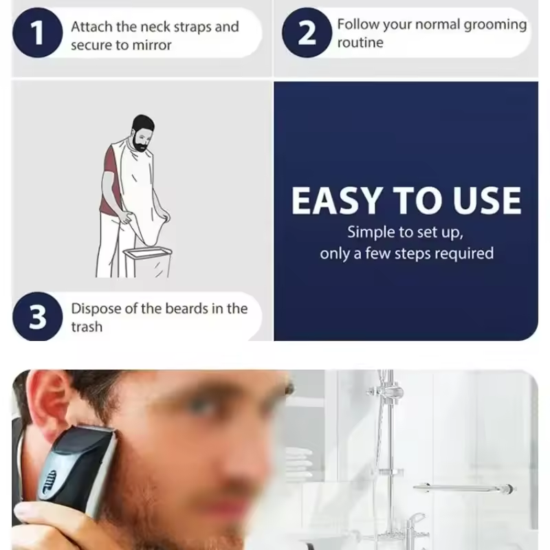 Black and White Male Shaving A - Shaving Mirror Suction review and price