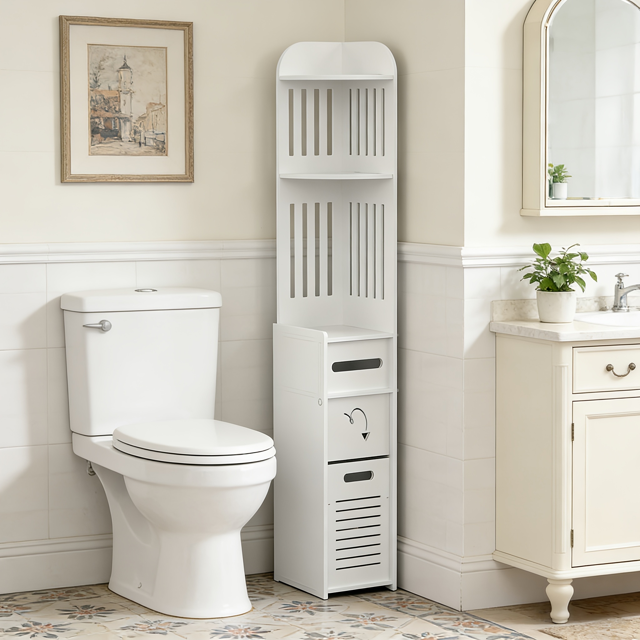 Space-Saving Bathroom Cabinet, - Home Bathroom Toilet review and price