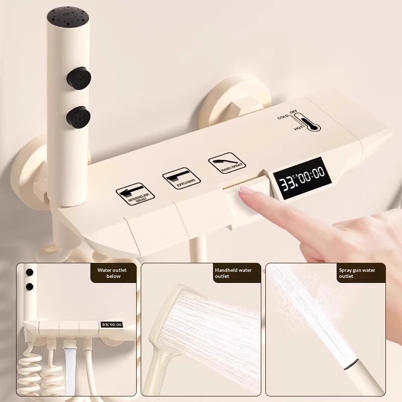 Creamy Easy Topless Shower Set - Home Bathroom Set review and price