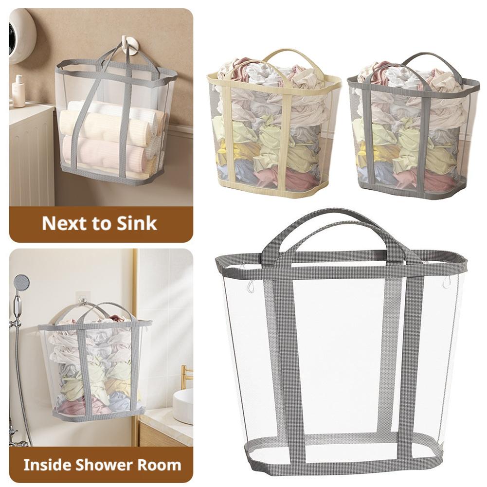 Foldable Mesh Dirty Clothes Ba - Home Goods Bathroom Storage review and price