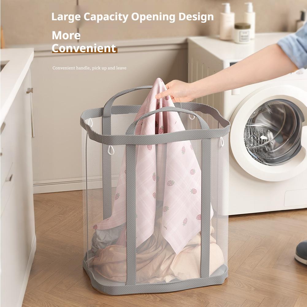 Foldable Mesh Dirty Clothes Ba - Home Goods Bathroom Storage review and price