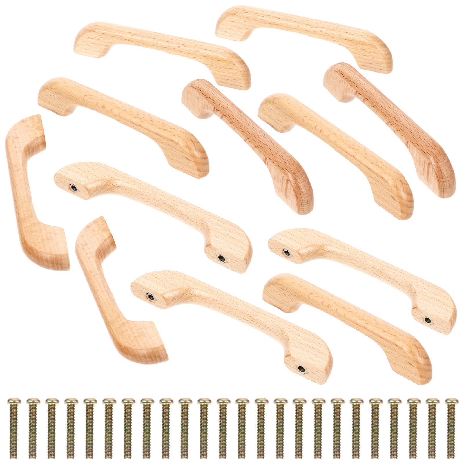 12Pcs Beech Wood Cabinet Handl - Home Hardware Bathroom Cabinets review and price