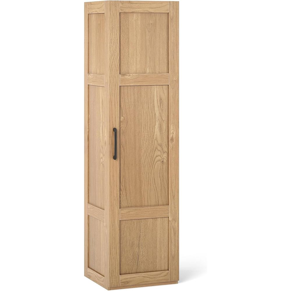Oak Tall Slimline Bathroom Cab - Home Essentials Bathroom Cabinet review and price