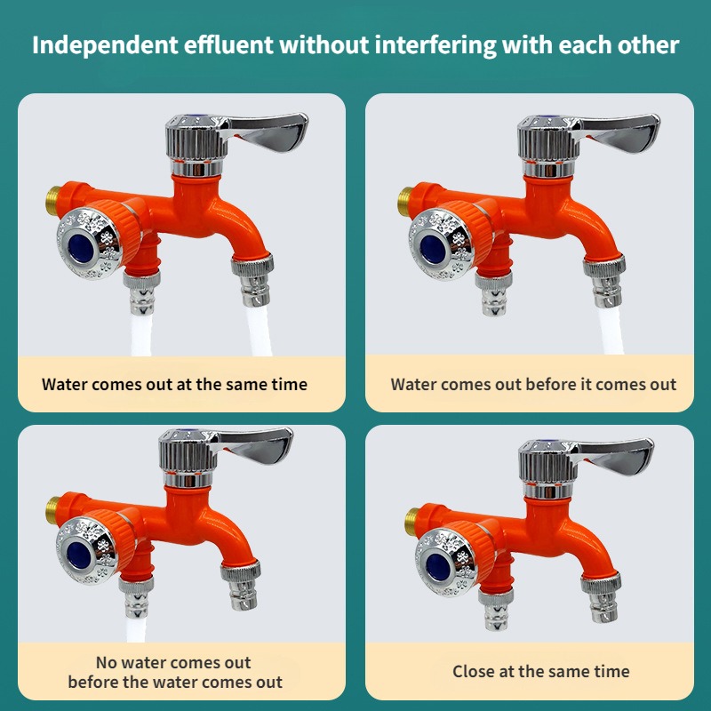 Faucet Double Outlet Dual Cont - Home Bathroom Fittings review and price