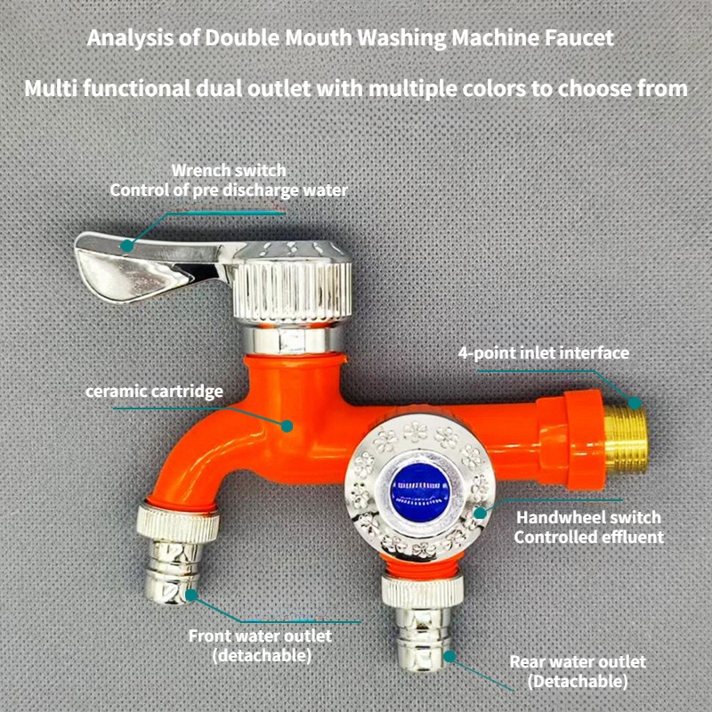 Faucet Double Outlet Dual Cont - Home Bathroom Fittings review and price
