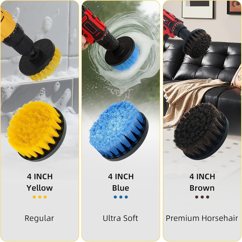 9 Pcs Drill Brush Attachments  - Home Bathroom Set review and price