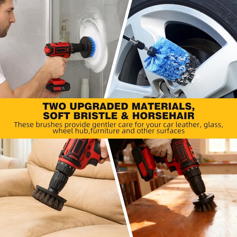 9 Pcs Drill Brush Attachments  - Home Bathroom Set review and price