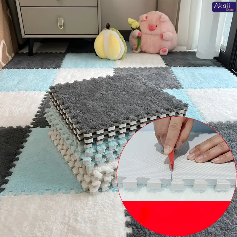 4/12pcs Plush Puzzle Foam Floo - Home Goods Bathroom Mats review and price