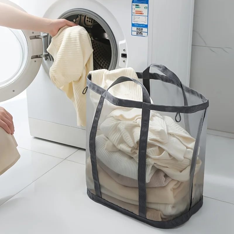 Mesh Laundry Basket Bathroom W - Home Goods Bathroom Storage review and price