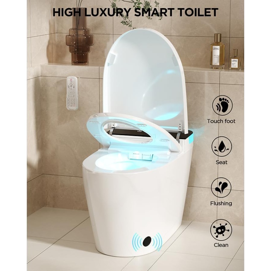 Bathroom smart toilet with hea - Home Bathroom Toilet review and price