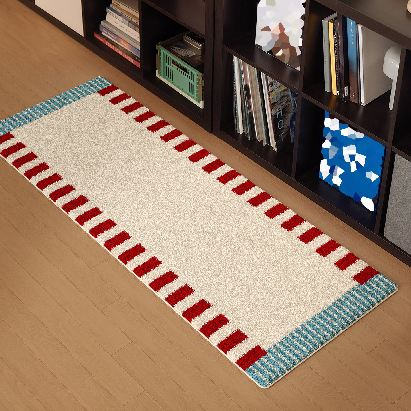 VIKAMA Cute Red Blue Carpet So - Home Goods Bathroom Rugs review and price