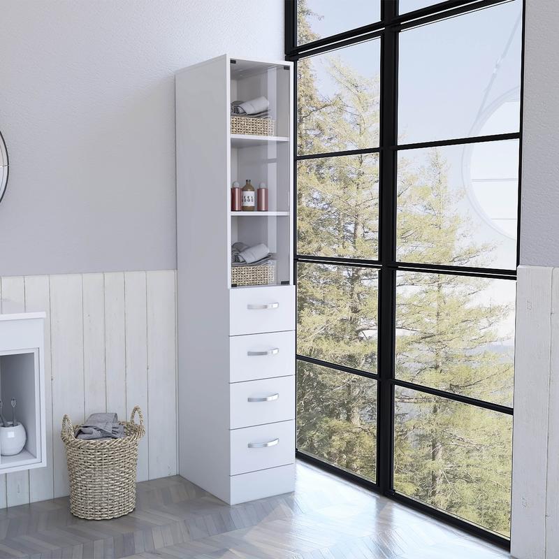 3-Drawer 3-Shelf Linen Cabinet - Home Essentials Bathroom Cabinet review and price