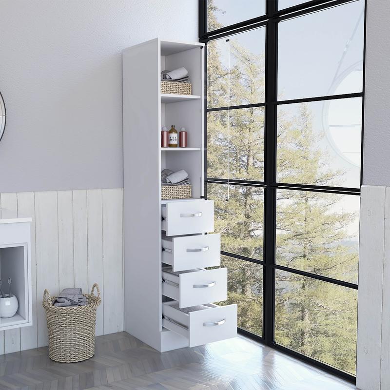 3-Drawer 3-Shelf Linen Cabinet - Home Essentials Bathroom Cabinet review and price