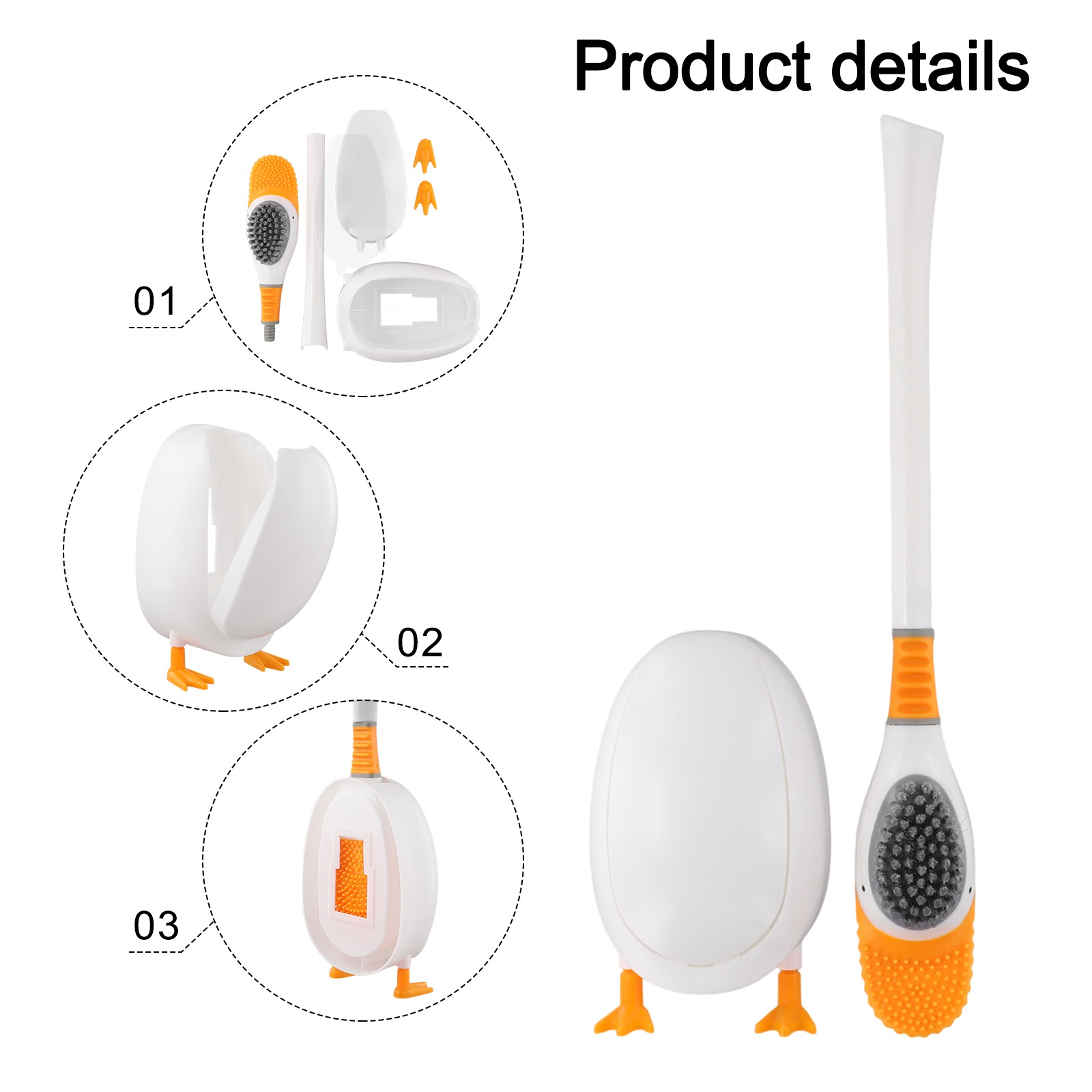 1PC Silicone Toilet Brush With - Home Bathroom Set review and price