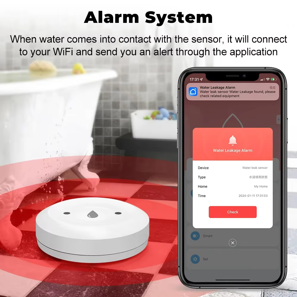 Tuya ZigBee 3.0 Water Leak Det - Bathroom Home Improvement review and price