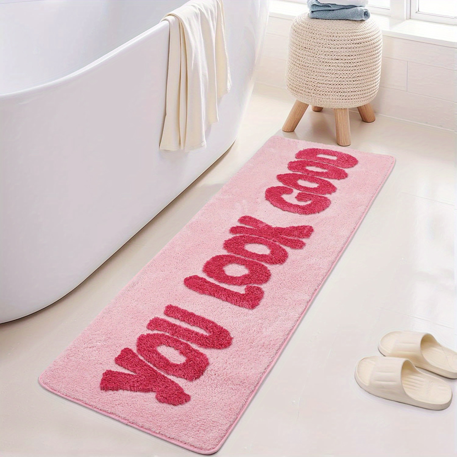 You Look Good Pink Carpet Bath - Home Goods Bathroom Rugs review and price