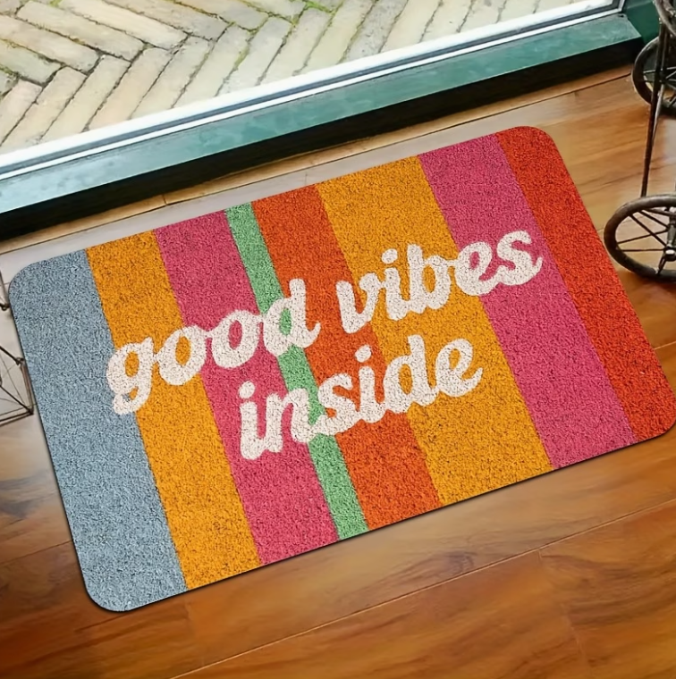 Good Vibes Only Welcome Mat -  - Home Goods Bathroom Rugs review and price