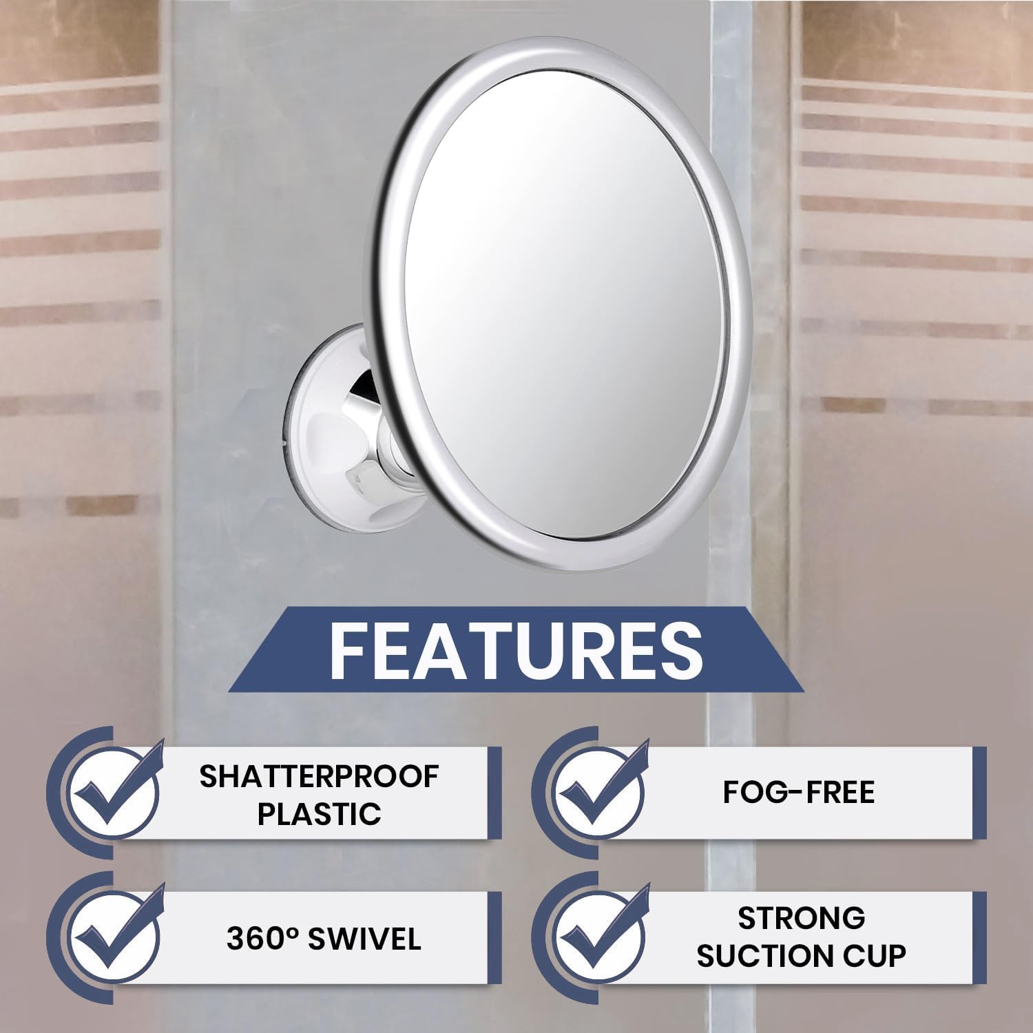 Fogless Makeup Bath Mirror Wit - Shaving Mirror Suction review and price