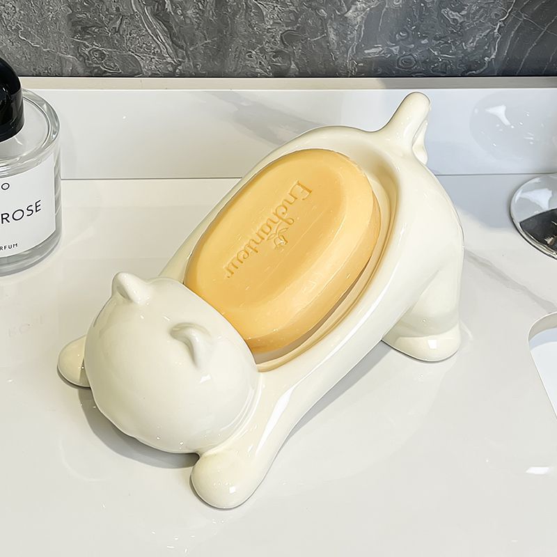 Cute Cat Drain Soap Holder Con - Bathroom Home Improvement review and price