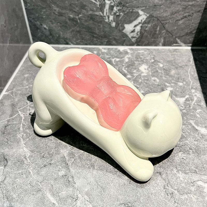 Cute Cat Drain Soap Holder Con - Bathroom Home Improvement review and price