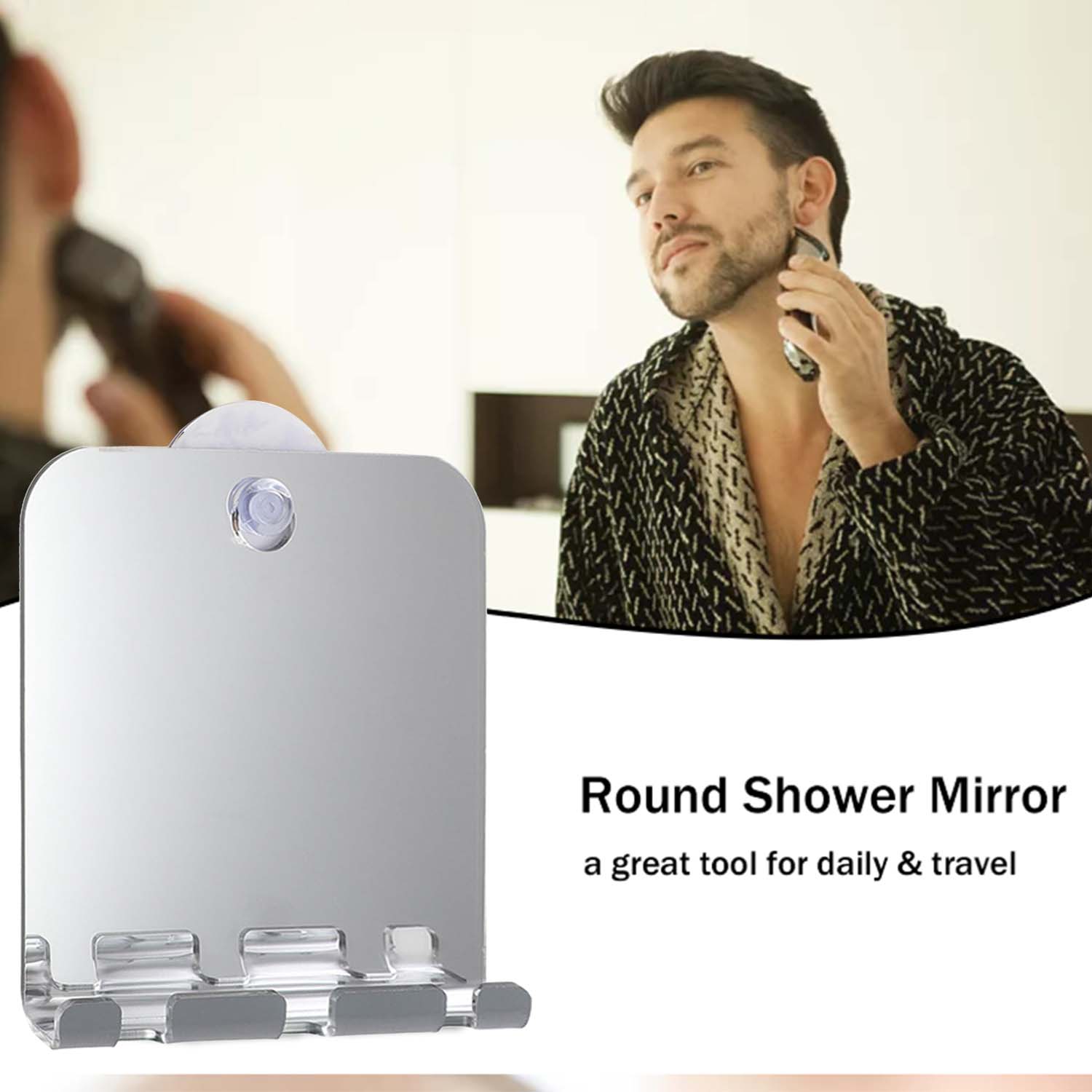 Unbreakable Fog Free Travel Mi - Shaving Mirror Suction review and price