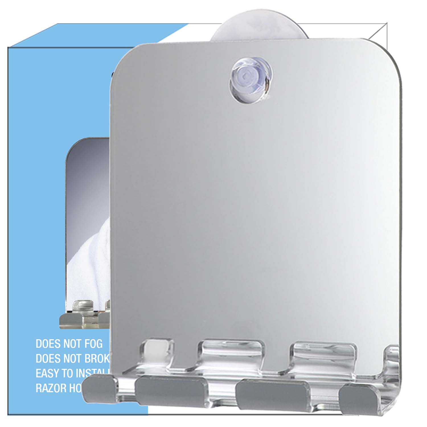 Unbreakable Fog Free Travel Mi - Shaving Mirror Suction review and price