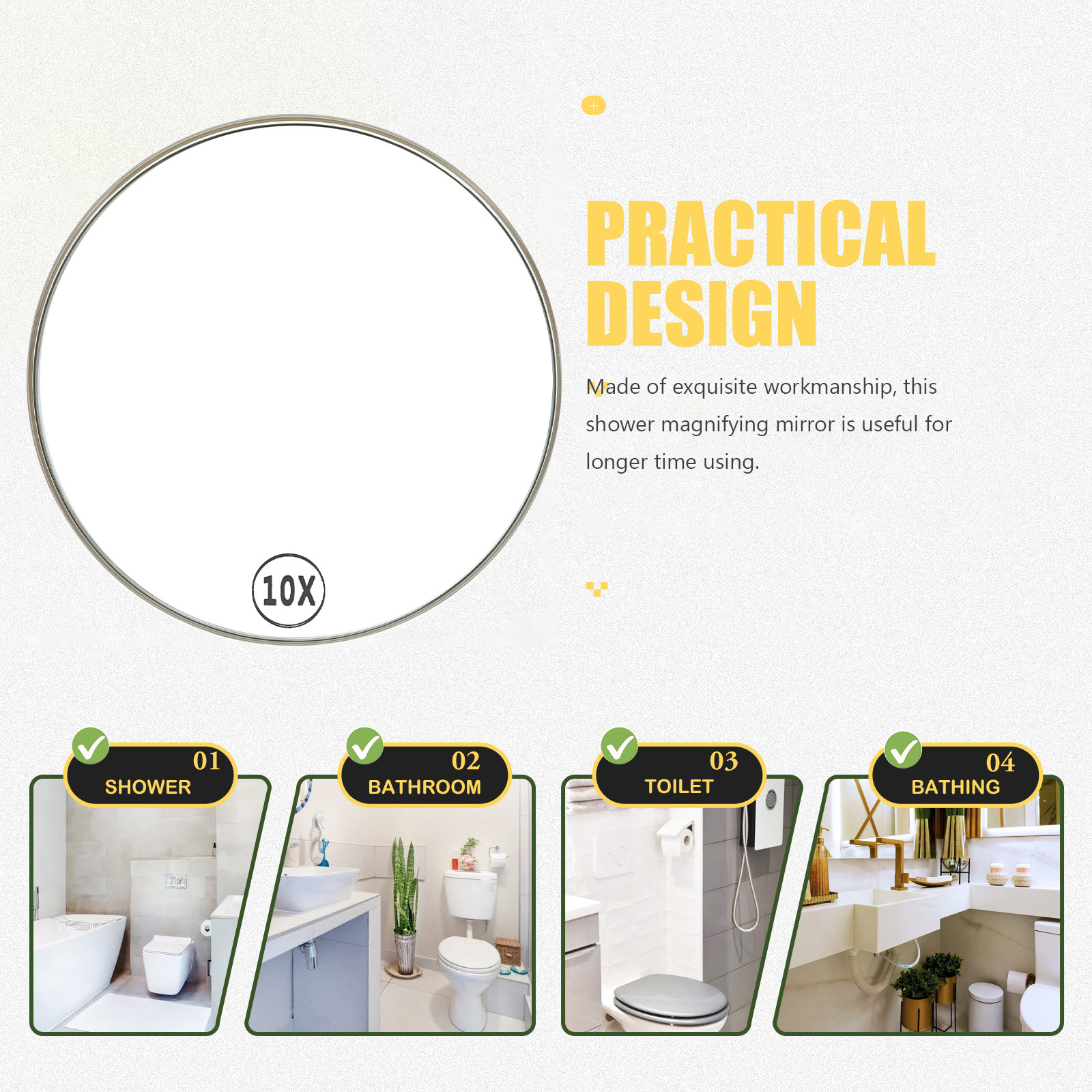 Premium Magnifying Mirror Suct - Shaving Mirror Suction review and price