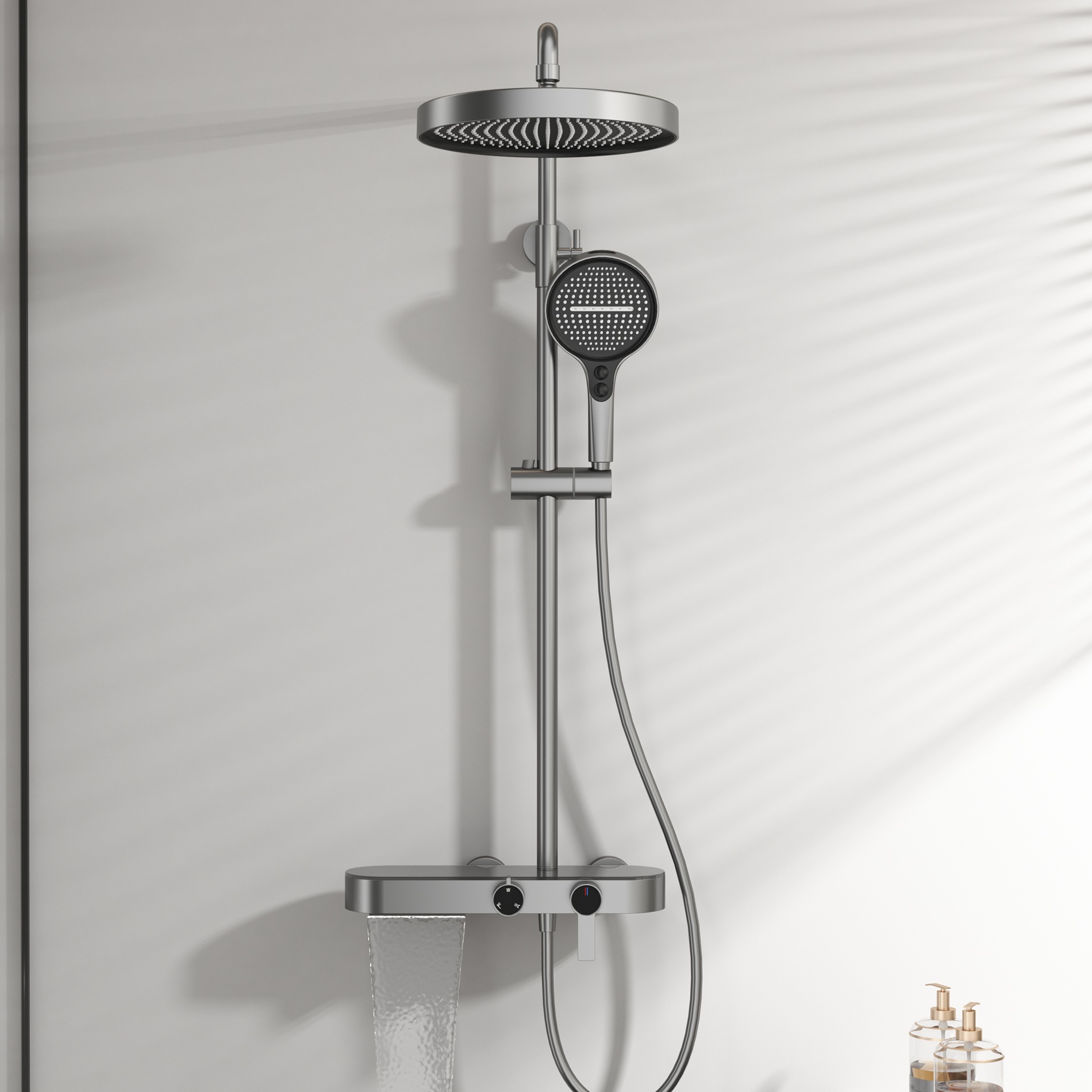 Gunmetal Gray Shower Set For H - Home Bathroom Set review and price