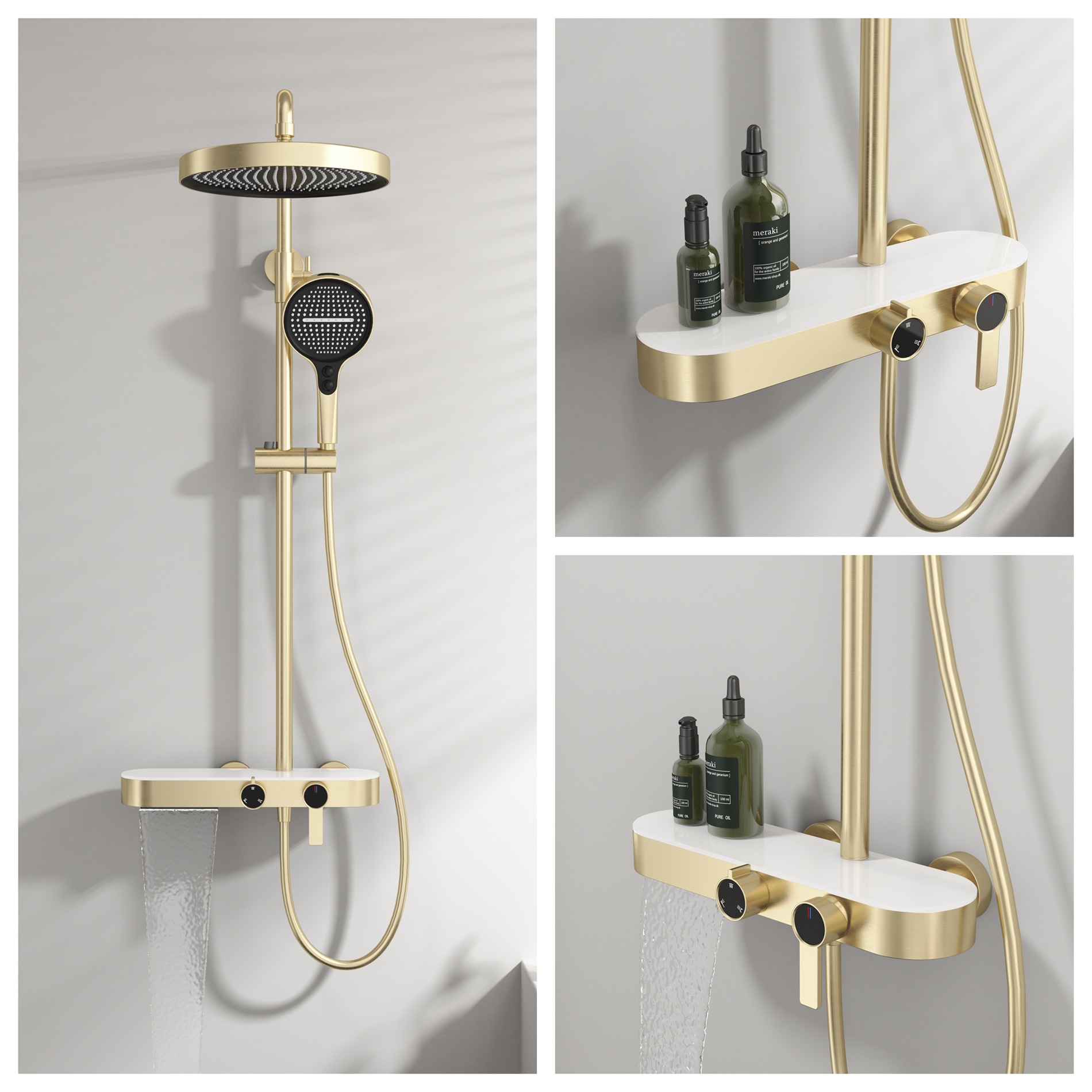 Gunmetal Gray Shower Set For H - Home Bathroom Set review and price