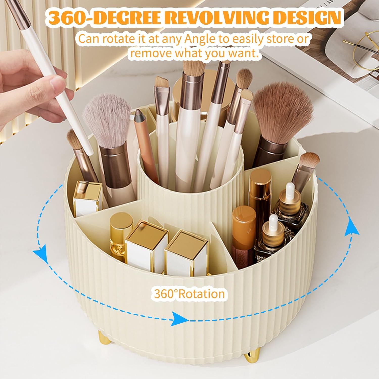 360° Rotating Makeup Cosmetic  - Home Goods Bathroom Storage review and price